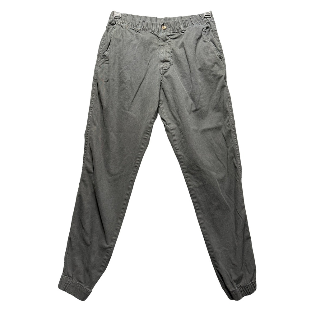 Bearbottom Chino Joggers Mens Medium Black Elastic Waist Cotton Blend